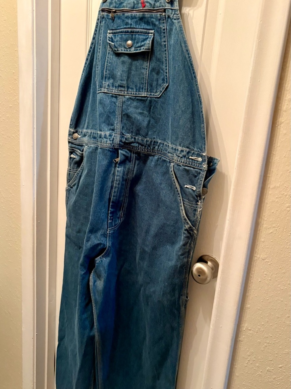 Relaxed Blue Denim Men's Overalls